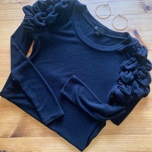 Black Long Sleeve with Bubble Shoulders